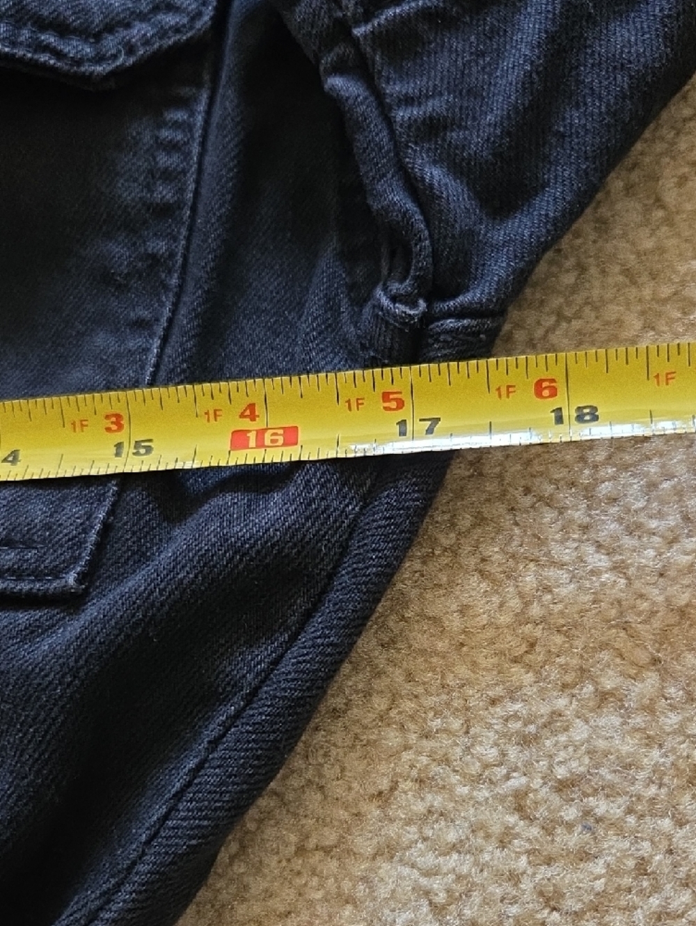 We The Free Marci Denim Black Short-Sleeve Utility Jumpsuit Sz XS 100% Cotton - Picture 12 of 16
